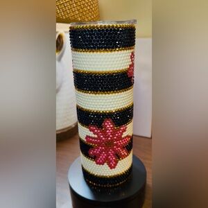 Rhinestone Floral 20oz Tumbler